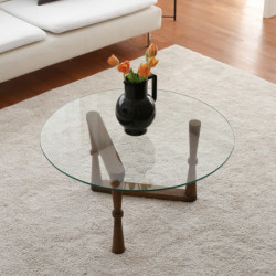 Mesa de centro Sehpa S301 nogal Practica Hogar