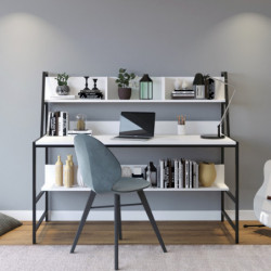 Escritorio de estudio Massası L198 blanco Practica Hogar