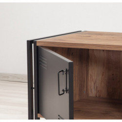 Conjunto de muebles de salón Cosmo -TKM.6 pino atlántico negro Practica Hogar