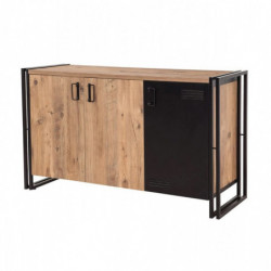 Conjunto de muebles de salón Cosmo -TKM.6 pino atlántico negro Practica Hogar