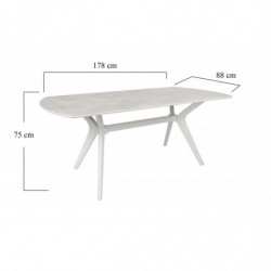 Mesa comedor Ares 1042 blanco Practica Hogar