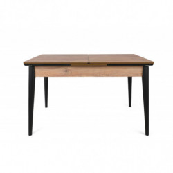 Mesa de comedor extensible Sigma-991 negro nogal Practica Hogar