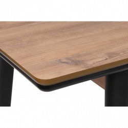 Mesa de comedor extensible Sigma-991 negro nogal Practica Hogar