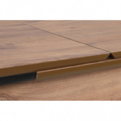 Mesa de comedor extensible Sigma-991 negro nogal Practica Hogar
