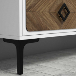 Mueble TV con estante Samba nogal blanco Practica Hogar