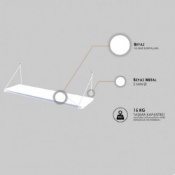 Estante de pared Armoni blanco Practica Hogar