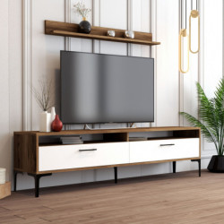 Conjunto de muebles de salón istanbul blanco nogal Practica Hogar