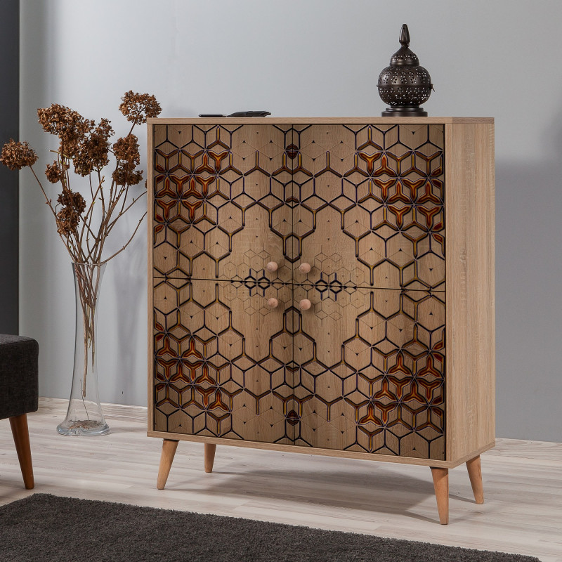 Mueble auxiliar Multilux-720 sonoma roble Practica Hogar Mueble auxiliar Multilux-720 sonoma roble Practica Hogar