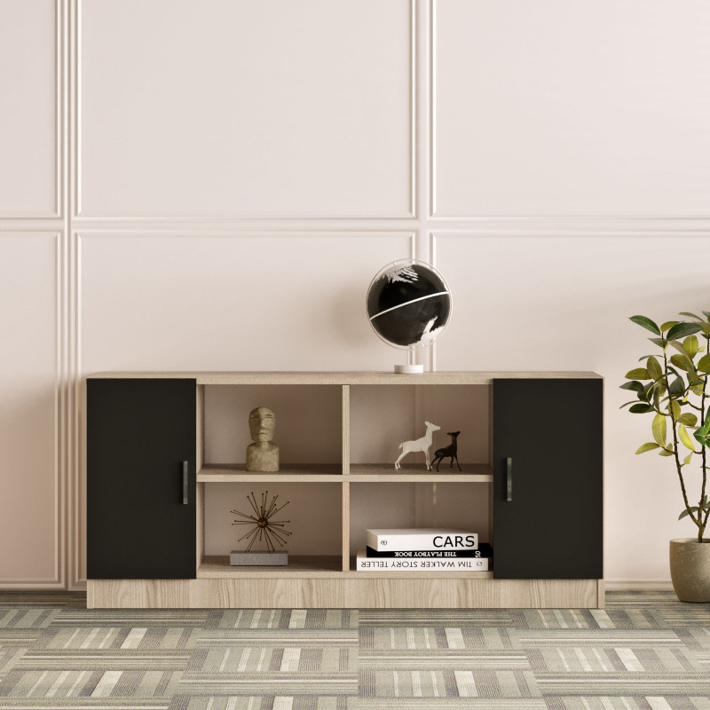 Mueble auxiliar Vario F roble negro Practica Hogar Mueble auxiliar Vario F roble negro Practica Hogar