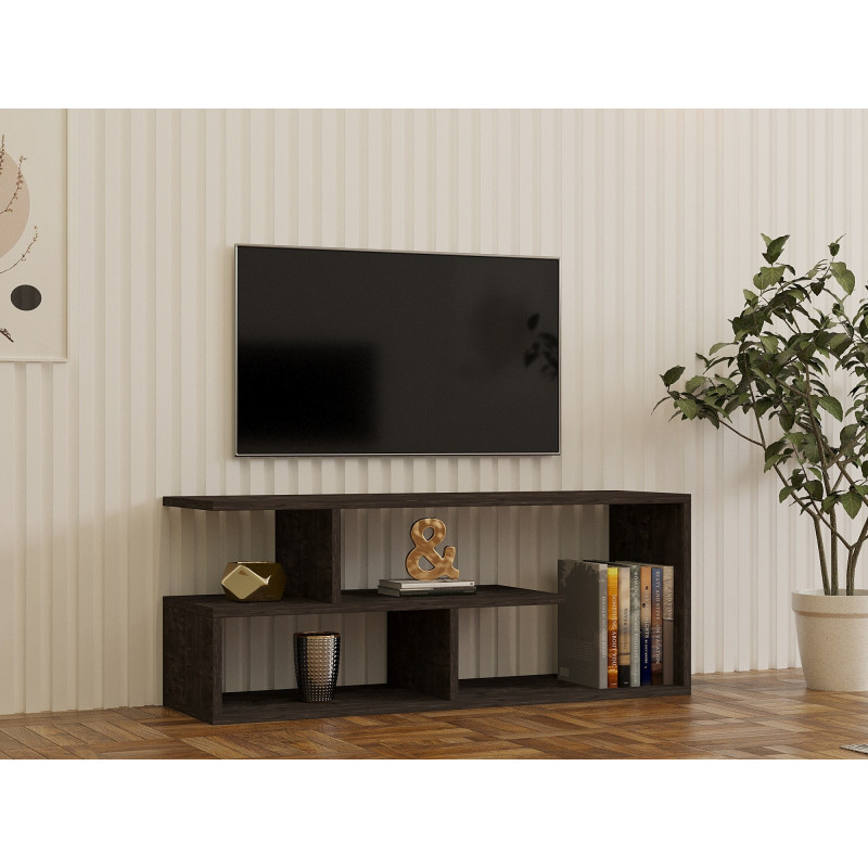 Mueble TV Cafu negro Practica Hogar Mueble TV Cafu negro Practica Hogar