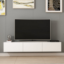 Mueble TV con estante Rigel-nogal Practica Hogar