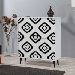 Mueble auxiliar Multilüx Fas blanco negro Practica Hogar