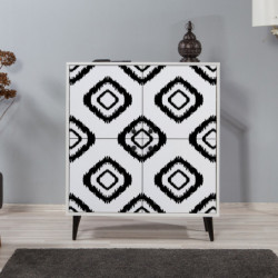 Mueble auxiliar Multilüx Fas blanco negro Practica Hogar