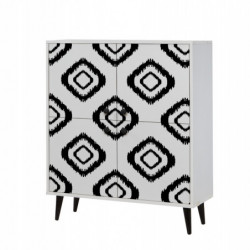 Mueble auxiliar Multilüx Fas blanco negro Practica Hogar