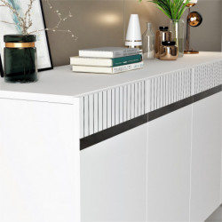 Aparador Defne Blanco Plata Practica Hogar