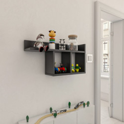 Estante de pared Room antracita Practica Hogar