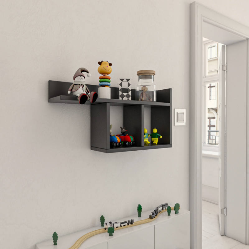 Estante de pared Room antracita Practica Hogar Estante de pared Room antracita Practica Hogar