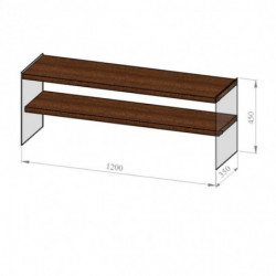 Mueble TV TV100 nogal Practica Hogar