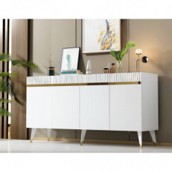 Aparador Defne Blanco Oro Practica Hogar