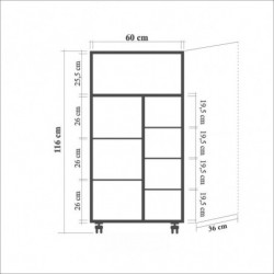 Mueble auxiliar Kiler-735 sonoma roble Practica Hogar