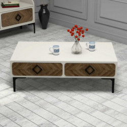 Conjunto de muebles de salón Samba crema nogal Practica Hogar