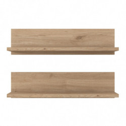 Estante de pared E16-2458 blanco nogal Practica Hogar