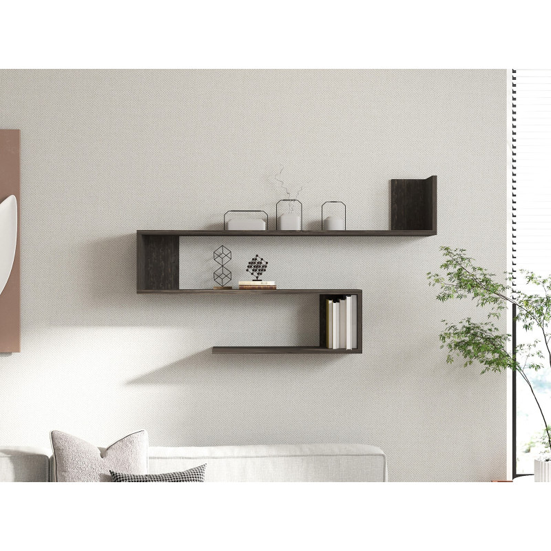 Estante de pared Penne antracita Practica Hogar Estante de pared Penne antracita Practica Hogar