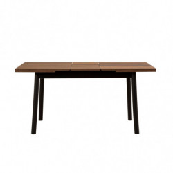 Set mesa comedor extensible y sillas (4 piezas) Oliver-V2 negro Practica Hogar