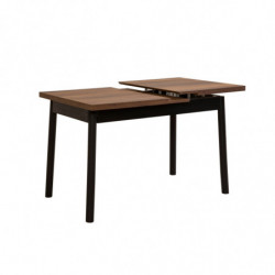 Set mesa comedor extensible y sillas (4 piezas) Oliver-V2 negro Practica Hogar