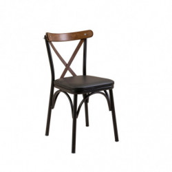 Set mesa comedor extensible y sillas (4 piezas) Oliver-V2 negro Practica Hogar