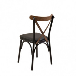 Set mesa comedor extensible y sillas (4 piezas) Oliver-V2 negro Practica Hogar