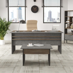 Conjunto de muebles de oficina VS6-CGA antracita gris marrón Practica Hogar