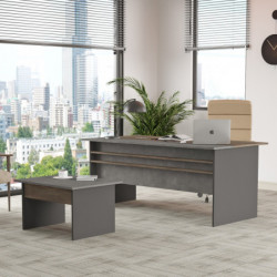 Conjunto de muebles de oficina VS6-CGA antracita gris marrón Practica Hogar