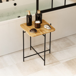 Mesa de centro Shb-005 Negro Natural Practica Hogar