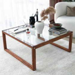 Mesa de centro Via madera natural Practica Hogar