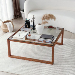Mesa de centro Via madera natural Practica Hogar