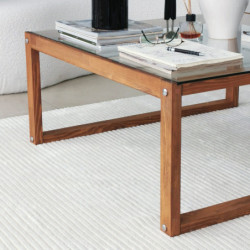 Mesa de centro Via madera natural Practica Hogar