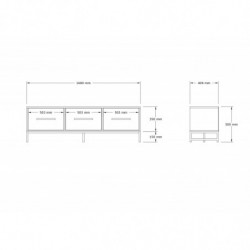 Mueble TV Melody blanco Practica Hogar
