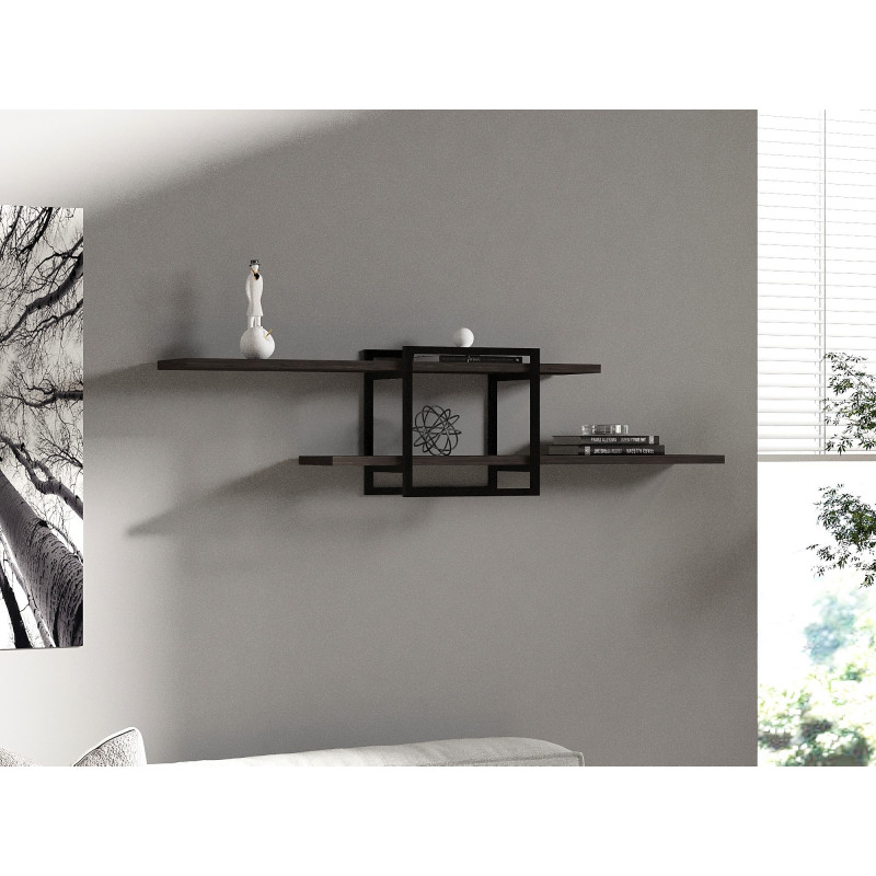 Estante de pared Mone antracita negro Practica Hogar Estante de pared Mone antracita negro Practica Hogar