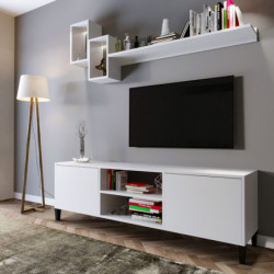 Mueble TV Özel Tasarım Beyaz L510 blanco Practica Hogar