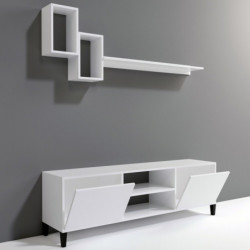 Mueble TV Özel Tasarım Beyaz L510 blanco Practica Hogar
