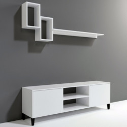 Mueble TV Özel Tasarım Beyaz L510 blanco Practica Hogar