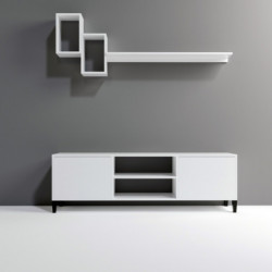 Mueble TV Özel Tasarım Beyaz L510 blanco Practica Hogar