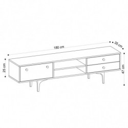 Mueble TV Alessa roble Practica Hogar