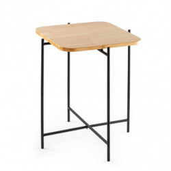 Mesa de centro Shb-005 Negro Natural Practica Hogar
