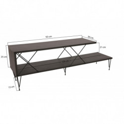 Mueble TV Street marron oscuro Practica Hogar