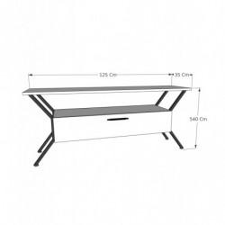 Mueble TV Tarz negro fieltro Practica Hogar