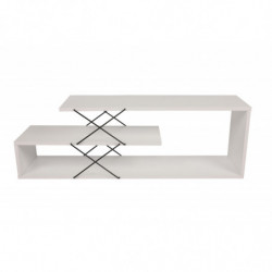 Mueble TV Zig Zag blanco Practica Hogar
