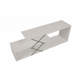 Mueble TV Zig Zag blanco Practica Hogar