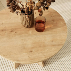 Mesa de centro Mushroom roble zafiro Practica Hogar